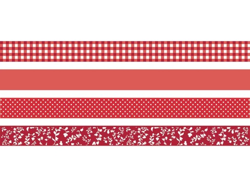 [90100332 665432] Heyda Washi Tape Colour Code Red Rot