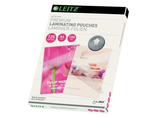 [90100651 627340] Leitz Laminierfolie A4, 125 µm, 100 Stück, Glänzend
