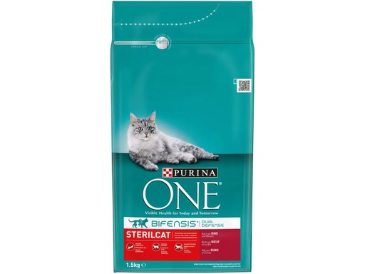 [90100759 591188] Purina ONE Trockenfutter Sterilcat Rind &amp; Weizen, 1.5 kg