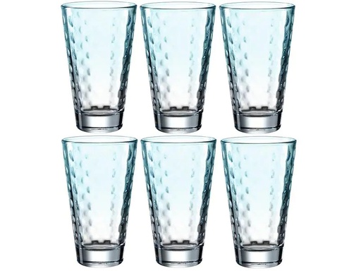 [90101126 1204297] Leonardo Trinkglas Optic Pastell 300 ml, 6 Stück, Mint