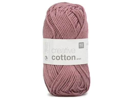 [90101148 1156773] Rico Design Wolle Creative Cotton Aran 50 g, Smokey Berry