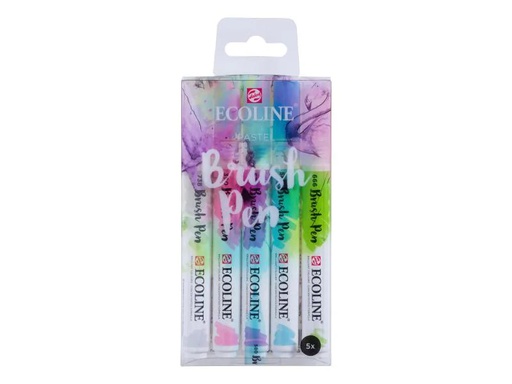 [90010115 997068] Talens Brushpen Ecoline  5er Set, Pastell
