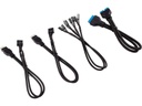 Corsair Frontpanel-Kabel Premium Sleeved Verlängerungskit Schwarz