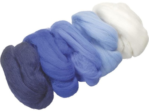 [90102038 1101943] Heyda Filzwolle Merino Mix 50 g, Blau