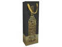 Braun + Company Flaschentasche  Vinothek 12 x 37 x 8 cm, Gold/Schwarz