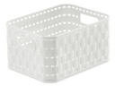 Rotho Aufbewahrungskorb Country 18.3 x 13.7 x 9.8 cm, Weiss