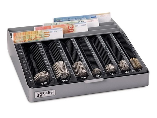 [90010218 1144261] Robert Rieffel Geldzähleinsatz Moneta-Mobile+Ch 102 x 300 x 242, Grau