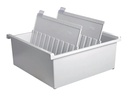 HAN Karteibox A4 Quer, 1300 Karten, Grau