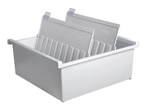 [90102607 1014586] HAN Karteibox A4 Quer, 1300 Karten, Grau