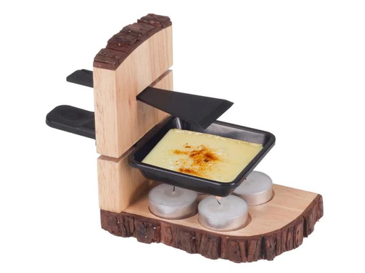 [90102810 605642] Nouvel Teelicht-Raclette Nouvel Raclette Single Wood Braun