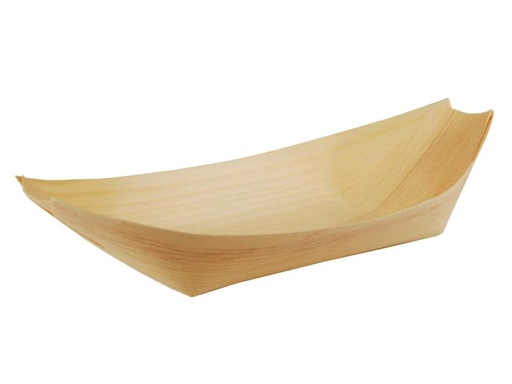 [90103079 553412] Papstar Fingerfood-Schale Pure Holz Schiffchen 50 Stück