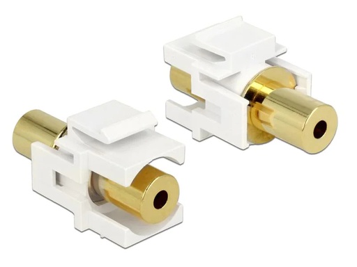 [90103138 602923] Delock Keystone-Modul 4Pin 3.5 mm Klinke, Weiss