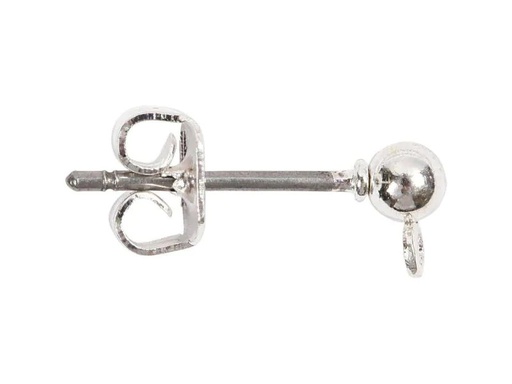 [90103269 871061] Creativ Company Ohrring 13 mm Versilbert, Nickelfrei, 10 Stk.