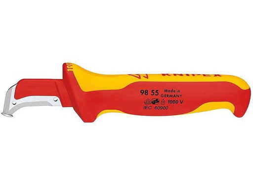 [90103322 917017] Knipex Abmantelungsmesser 180 mm mit Gleitschutz