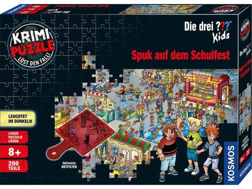 [90103512 880477] Kosmos Krimi-Puzzle Die drei ??? Kids – Spuk auf dem Schulfest