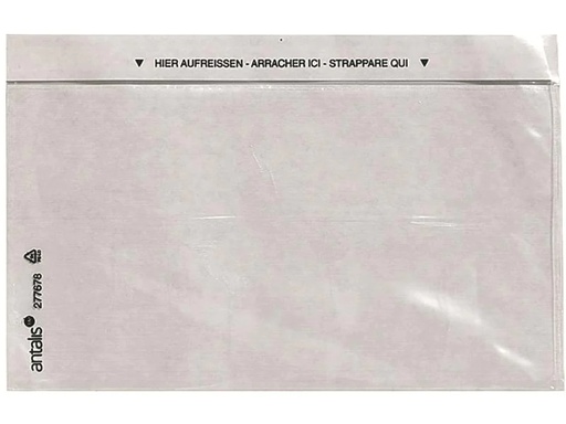 [90103546 1152914] Antalis Dokumententasche C6/5 ohne Druck, 1000 Stück, Transparent