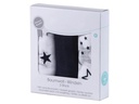 MAKIAN Mulltuch 3-er Set 80 x 80 cm Blau und Weiss Sterne