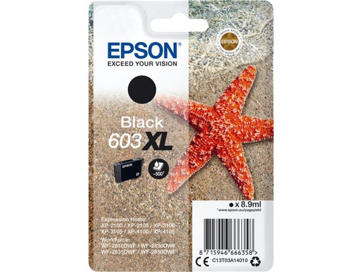[90104156 1002100] Epson Tinte 603XL / C13T03A14010 Black