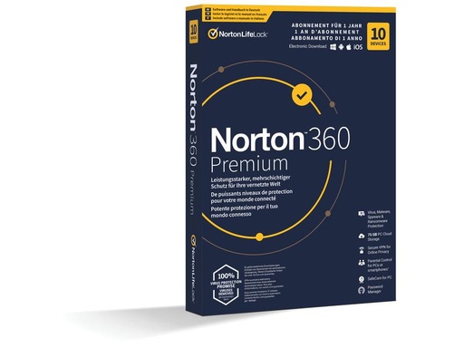 [90104198 973637] Norton 360 Premium Box, 10 Device, 1 Jahr