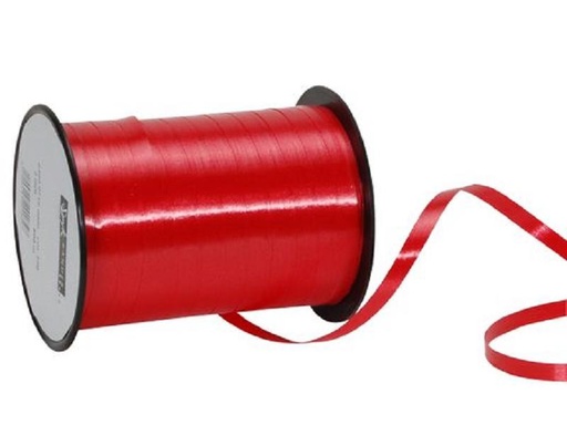 [90104298 1122457] Spyk Geschenkband Poly Glatt 7 mm x 500 m, Rot