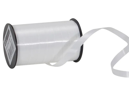 [90104338 1122387] Spyk Geschenkband Poly Glatt 7 mm x 20 m, Weiss