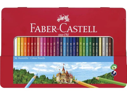 [90104392 734999] Faber-Castell Farbstifte Hexagonal 36er Metalletui