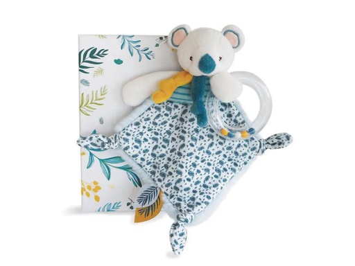 [90104470 1040923] DouDou et compagnie Geschenkset Koala Rassel mit Schmusetuch 22 cm