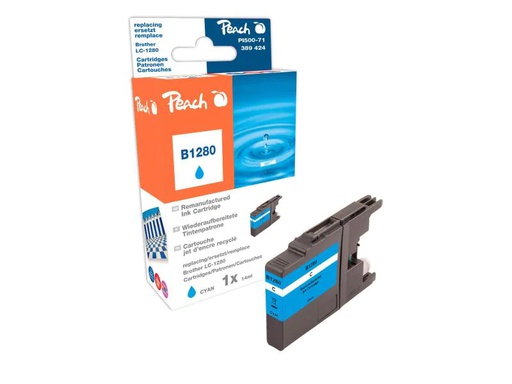[90104709 269903] Peach Tinte Brother LC-1280C Cyan