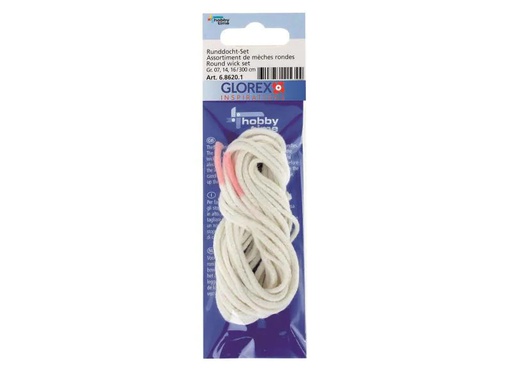 [90104861 648581] Glorex Kerzendocht 3 x 1 m Weiss