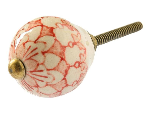 [90104869 1176539] Tranquillo Möbelgriff handgemacht, Ø 3 cm, Weiss/Gold