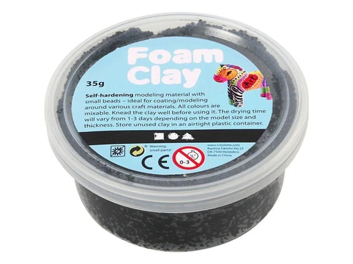 [90105137 828558] Creativ Company Modelliermasse Foam Clay 35 g Schwarz