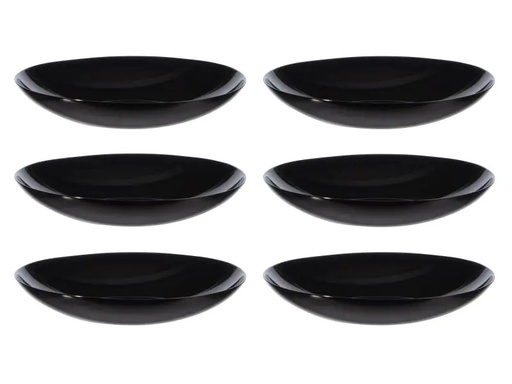 [90105223 989008] Arcoroc Suppen- &amp; Pastateller Evolution Ø 26 cm, 6 Stück, Schwarz