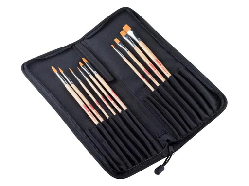 [90105424 997125] Talens Acrylpinsel mit Organizer, 10 Stück