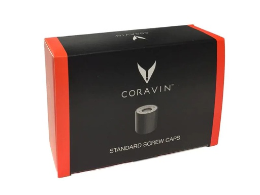 [90105466 726707] Coravin Schraubverschluss zu Weinausgiesser 6 Stück, Schwarz
