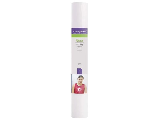 [90105561 1070660] Cricut Aufbügelfolie Sportflex Iron-On 30 x 61 cm, Weiss