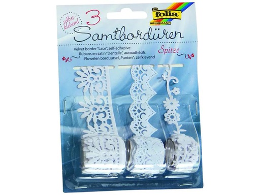 [90105589 819659] Folia Washi Tape Spitze Weiss