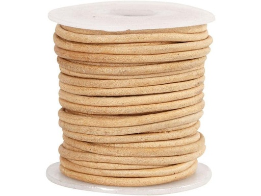 [90010572 872617] Creativ Company Lederband 2 mm, Beige, 10 m