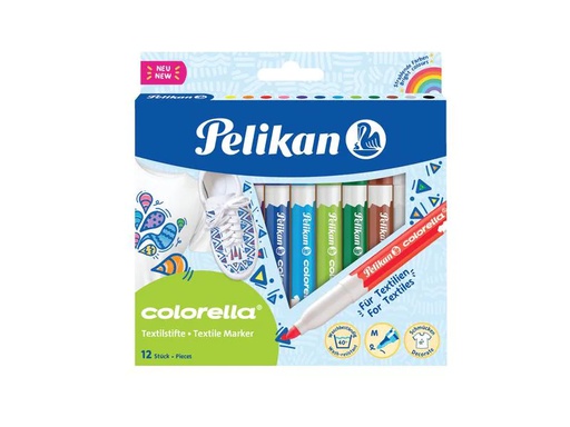 [90105967 1000450] Pelikan Textilmarker Colorella 12 Farben, Medium