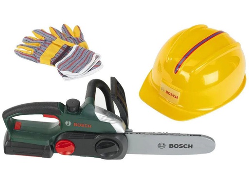 [90106097 733462] Klein-Toys Handwerker BOSCH Kettensäge mit Helm und Handschuhen