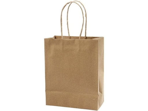 [90106325 712188] Creativ Company Geschenktasche Tasche 10 Stück Braun, 23 x 18 x 9 cm
