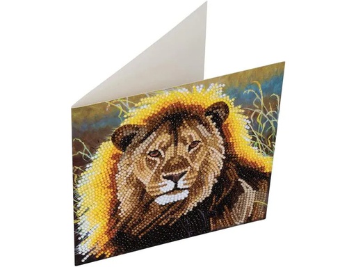 [90106778 1140281] CRAFT Buddy Bastelset Crystal Art Card Resting Lion