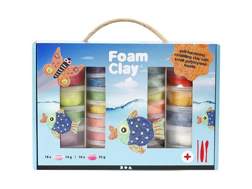 [90010677 671281] Creativ Company Modellier-Set Foam Clay Mehrfarbig