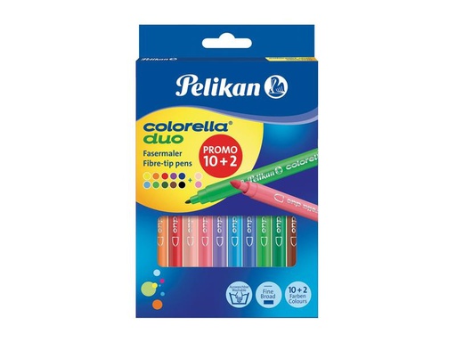 [90107009 1166372] Pelikan Filzstift Colorella Duo 12-teilig, Mehrfarbig