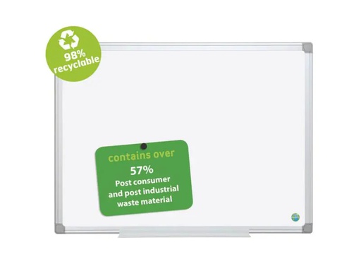 [90107029 266864] Bi-Office Magnethaftendes Whiteboard 90 cm x 120 cm, Weiss