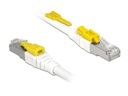 Delock Patchkabel  Cat 6A, S/STP, 3 m, Weiss, verriegelbar