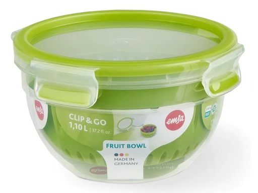 [90107356 1208614] Emsa Vorratsdose Clip &amp; Go Bowl 1.1 l, Grün
