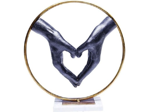 [90107603 1155595] Kare Dekofigur Elements Heart Hand Polyresin