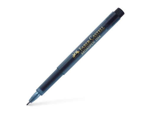 [90107634 924358] Faber-Castell Fineliner Broadpen 1554 0.8 mm, Schwarz