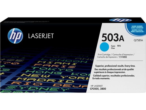 [90107657 30219] HP Toner Nr. 503A (Q7581A) Cyan