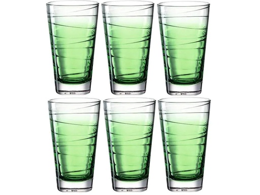 [90107834 1204320] Leonardo Trinkglas Vario Struttura 280 ml, 6 Stück, Grün